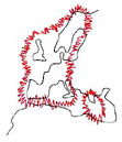 EU Outer Borderline Badminton and EU external border in 1998 - ©  transbanana - Margarethe Mueller 